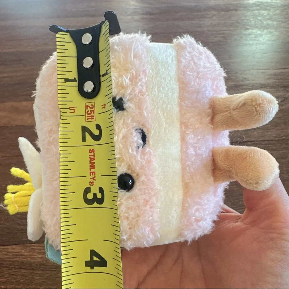 Pink Cake Slice Plush Keychain Kawaii Dessert Plush Bag Charm Cute Gift New